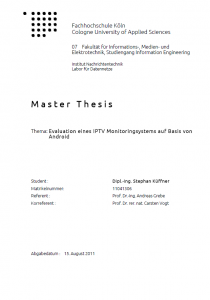 Master Thesis von Stephan Küffner